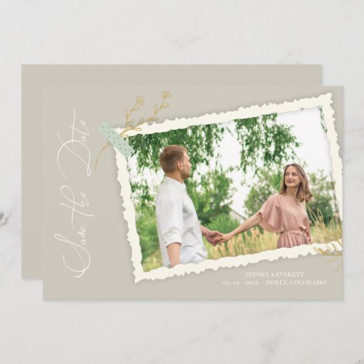 Romantic  Photo Album Scrapbook Effect (Voorkant / Achterkant)