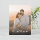 Romantic Photo Bedankkaart (Staand voorkant)