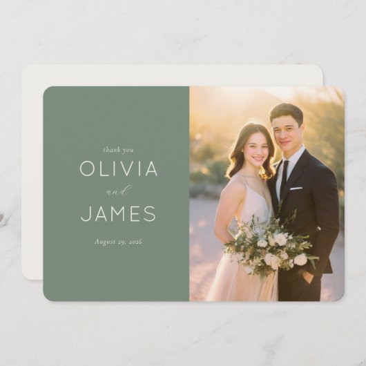 Romantic Photo Bedankkaart (Voorkant / Achterkant)