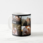 Romantic Photo Collage Gift for Couples Koffiemok (Voorkant links)