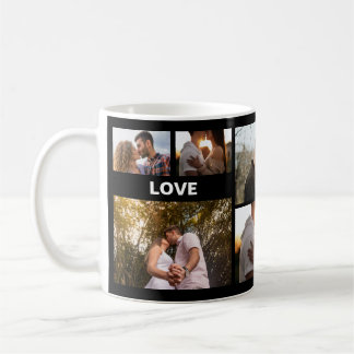 Romantic Photo Collage Gift for Couples Koffiemok