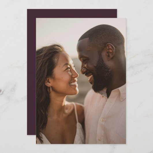 Romantic Photo Kaart (Voorkant / Achterkant)