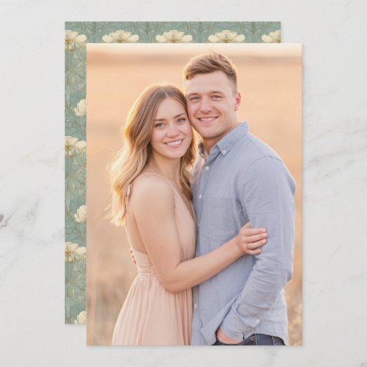 Romantic Photo Kaart (Voorkant / Achterkant)