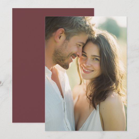 Romantic Photo Kaart (Voorkant / Achterkant)