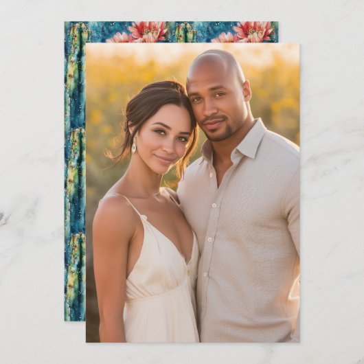 Romantic Photo Kaart (Voorkant / Achterkant)