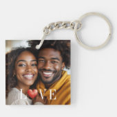 Romantic Photo LOVE Heart White Accessory Sleutelhanger (Achterkant)