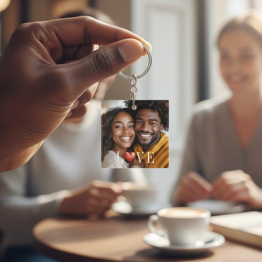 Romantic Photo LOVE Heart White Accessory Sleutelhanger