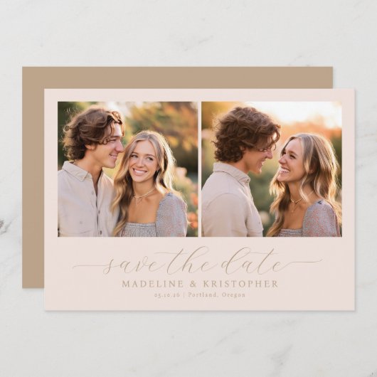 Romantic Photo Save The Date (Voorkant / Achterkant)
