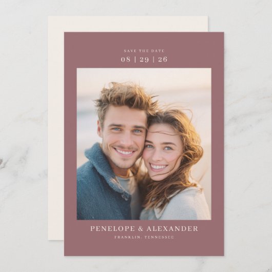 Romantic Photo Save The Date (Voorkant / Achterkant)