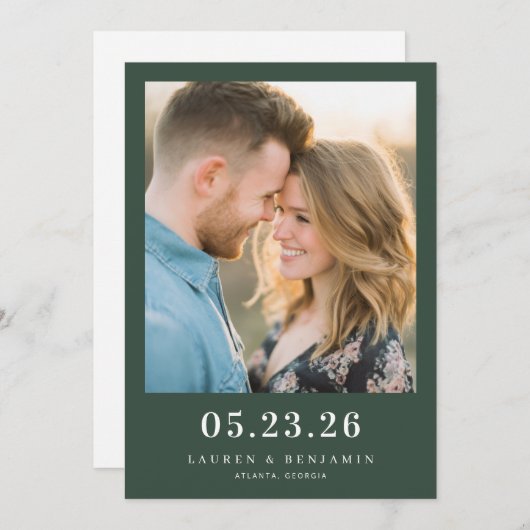 Romantic Photo Save The Date (Voorkant / Achterkant)