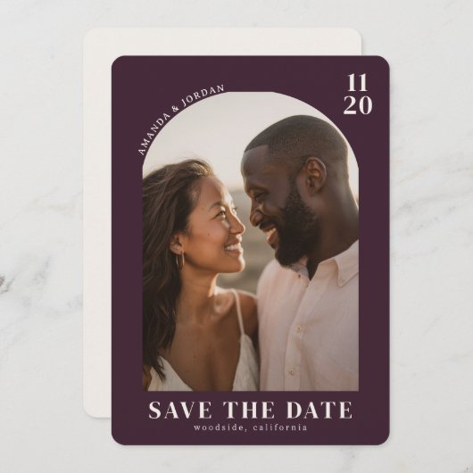 Romantic Photo Save The Date (Voorkant / Achterkant)