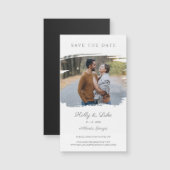 Romantic Photo & Simulated Brush for Save the Date (Voorkant / Achterkant)