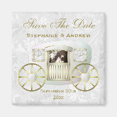 Romantic Photo Wedding Carriage Save the Date Magneet (Voorkant)