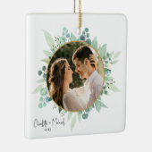 Romantic Photo Wedding Keepsake Keramisch Ornament (Rechts)