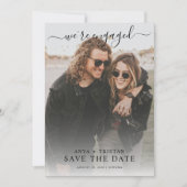 Romantic Photo Wedding Save The Date  Kaart (Voorkant)