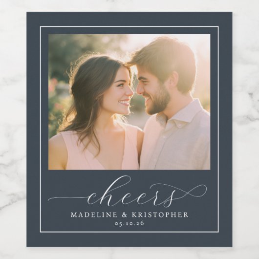 Romantic Photo Wijn Etiket (Enkel label)