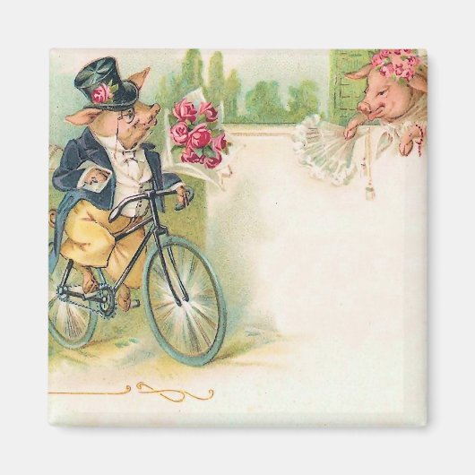 Romantic Pigs Magneet (Voorkant)