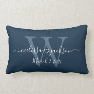 Romantic Pillow met Namen, Initiaal, en Datum Kussen