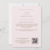 Romantic Pink Arch Photo & Initials QR Code Save The Date (Achterkant)