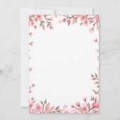 Romantic Pink Barn Rustic Landscape Floral Frame Kaart (Achterkant)