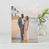 Romantic Pink Beach Photo Kaart (Staand voorkant)