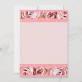 Romantic Pink Blush Floral Elegant Wedding Kaart (Achterkant)