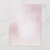 Romantic Pink Blush Floral Wedding Finer Details Informatiekaartje (Achterkant)