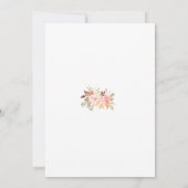 Romantic Pink Blush Flowers Weddenschap Kaart (Achterkant)