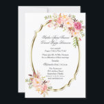 Romantic Pink Blush Flowers Weddenschap Kaart<br><div class="desc">Romantic Gold Blush Floral card design. Het is voorzien van een elegant faux goud lijst, prachtige waterverf florale hoeken. Het gebruik past hulpmiddel aan om uw info toe te voegen. Alle tekststijl, kleuren, grootte kunnen worden gewijzigd om aan uw behoeften te voldoen. Voor overeenkomende objecten kun je een bezoek brengen...</div>