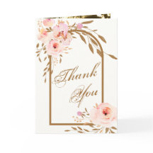 Romantic Pink Blush Gold Floral Weduwfoto