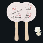 Romantic Pink Butterflies Garden Wedding Ceremony Handwaaier<br><div class="desc">Wedding Fan Ceromony Program</div>