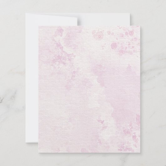 Romantic Pink Café Courtyard Wedding Save the Date (Achterkant)