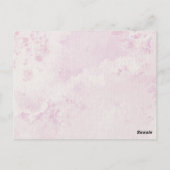 Romantic Pink Café Illustration Wedding Thank You Briefkaart (Achterkant)