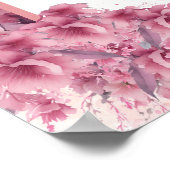 Romantic Pink Cherry Blossom Tied the knot Poster (Hoek)