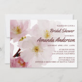 Romantic Pink Cherry Blossoms Bridal Shower Kaart (Voorkant)