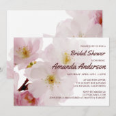 Romantic Pink Cherry Blossoms Bridal Shower Kaart (Voorkant / Achterkant)