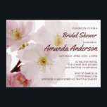 Romantic Pink Cherry Blossoms Bridal Shower Kaart<br><div class="desc">A lovely bridal shower uitnoation with origineel fotograph of pink cherry blossoms speaks Volumes of romantic simpele elegance & gewonden for a new beginning with an exotic touch. All the default text can be fully customized with your own wordings, and you can also change the funts, sizes, text placement &...</div>