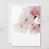 Romantic Pink Cherry Blossoms Bridal Shower Kaart (Achterkant)