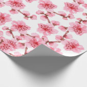 Romantic pink Cherry blosson Cadeaupapier (Hoek)