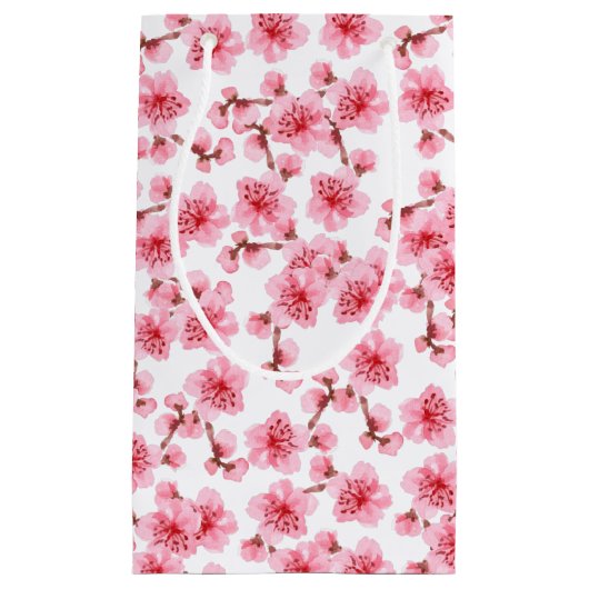 Romantic pink Cherry blosson Klein Cadeauzakje (Voorkant)