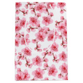 Romantic pink Cherry blosson Medium Cadeauzakje (Voorkant)