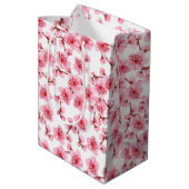 Romantic pink Cherry blosson Medium Cadeauzakje (Achterkant Gekanteld)