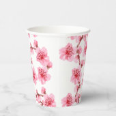 Romantic pink Cherry blosson Papieren Bekers (Rechts)