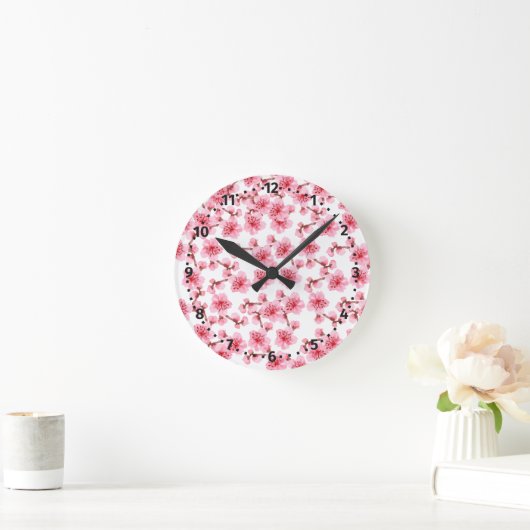 Romantic pink Cherry blosson Ronde Klok (Huis)