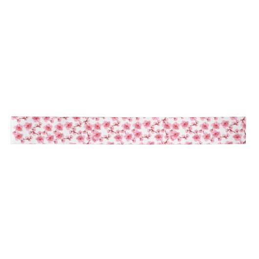 Romantic pink Cherry blosson Satijnen Lint (Voorkant)