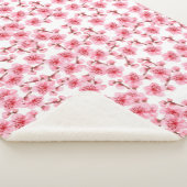 Romantic pink Cherry blosson Sherpa Deken (3/4)