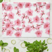 Romantic pink Cherry blosson Theedoek (Gevouwen)