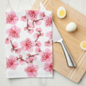 Romantic pink Cherry blosson Theedoek (Quarter Fold)