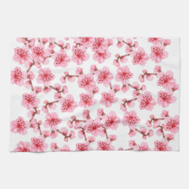 Romantic pink Cherry blosson Theedoek