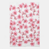 Romantic pink Cherry blosson Theedoek (Verticaal)